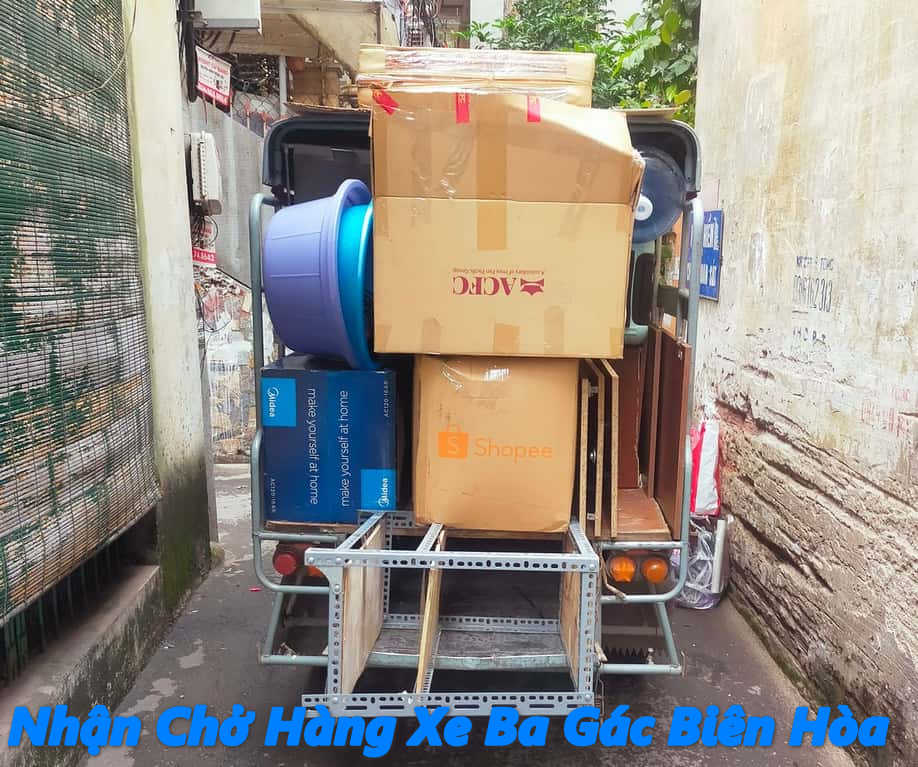 nhận chở hàng xe ba gác Biên Hòa giá rẻ
